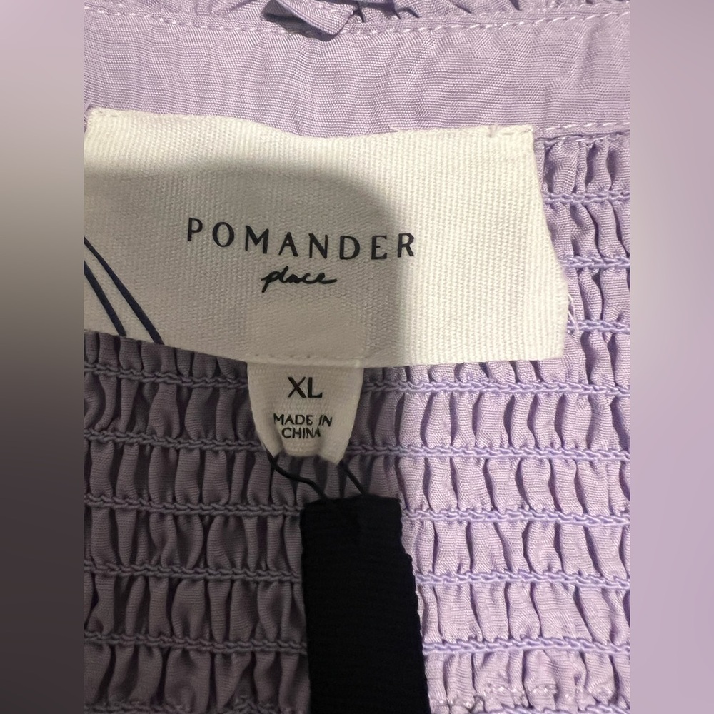 Pomander Place 3/4 Sleeve Blouse Pomander Place Size XL PURPLE 3/4 sleeve NWT - Picture 7 of 16